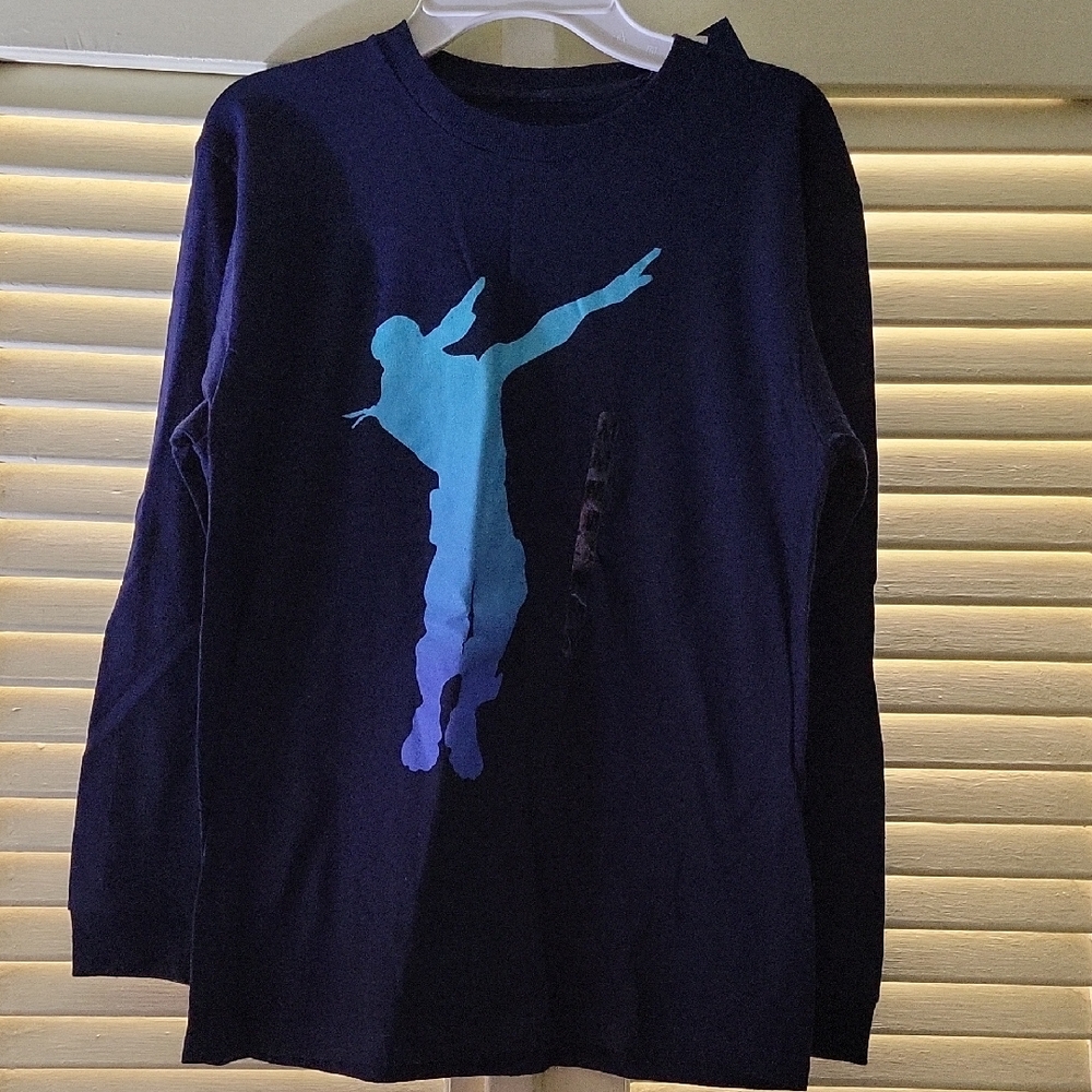 MAD Engine Navy Fortnite Long Sleeve Shirt